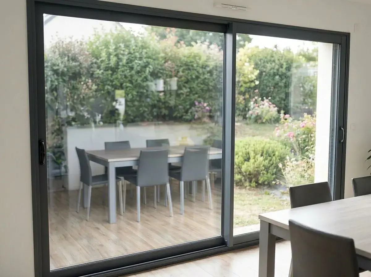 Baie vitrée après nettoyage – vitres impeccables